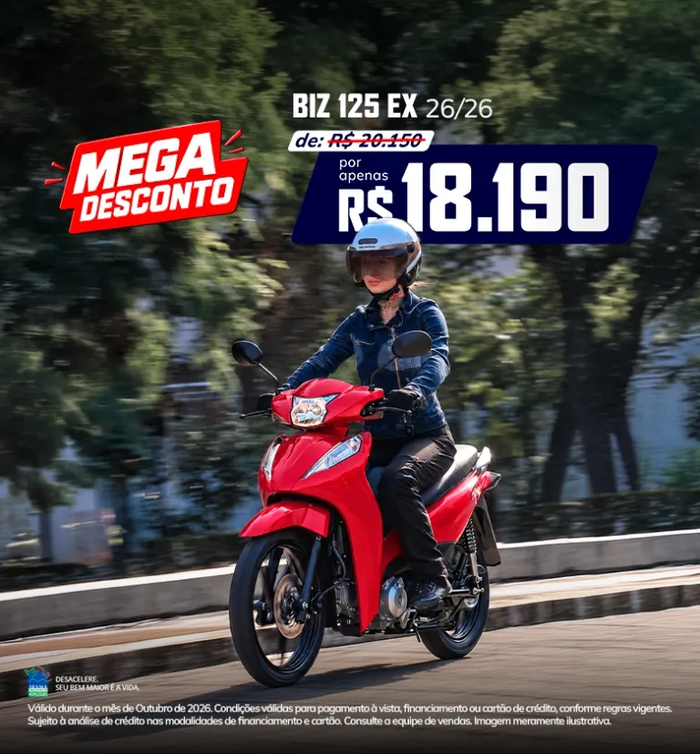 Banner Moto Wave Mega Promoção Biz125 EX