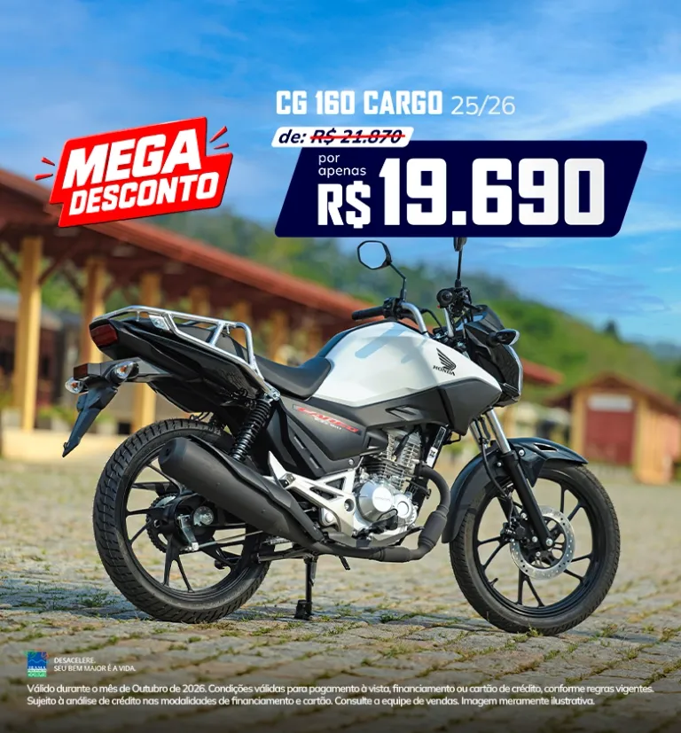 Banner Moto Wave Mega Promoção CG160 Cargo