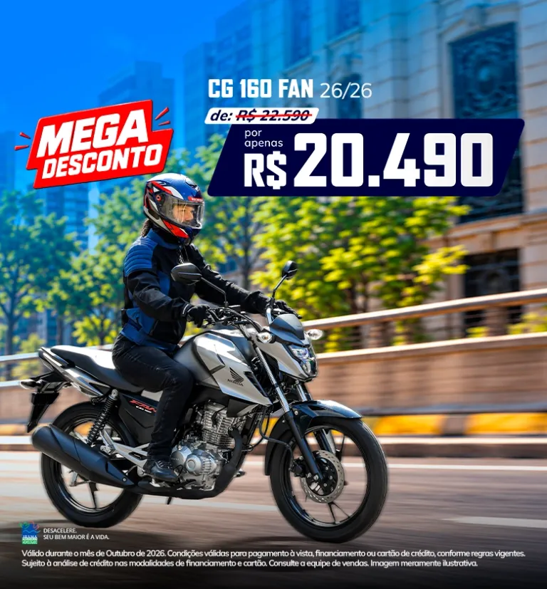 Banner Moto Wave Mega Promoção CG160 Fan