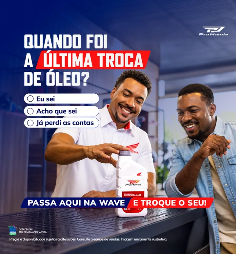 Banner Moto Wave Troca de Óleo