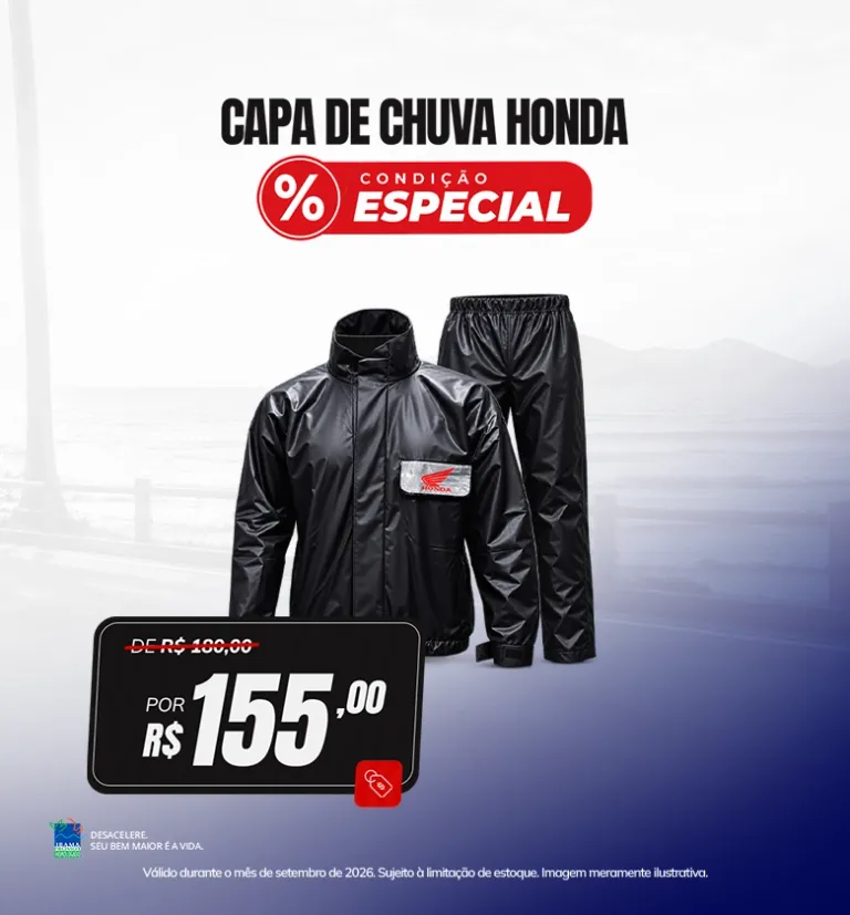 Banner MotoWave Promoção Capa de Chuva Honda