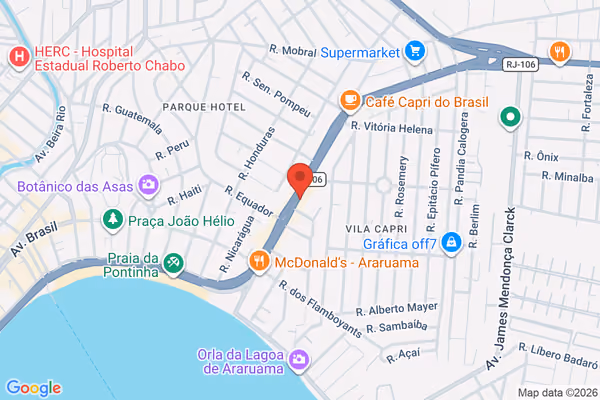 Mapa da localização - Araruama