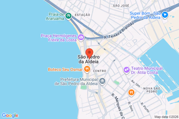Mapa da localização - São Pedro da Aldeia