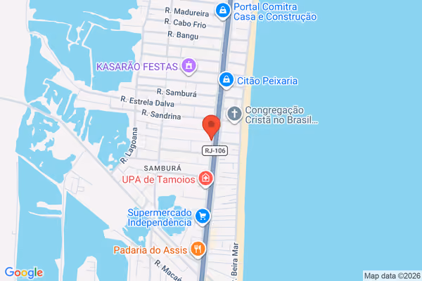 Mapa da localização - Unamar
